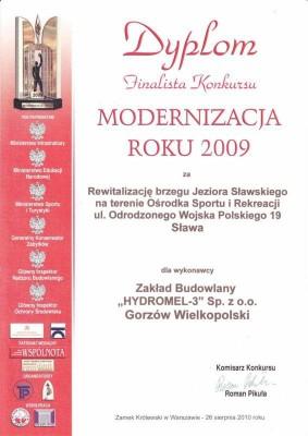 Dyplom Finalisty Modernizacji Roku 2009